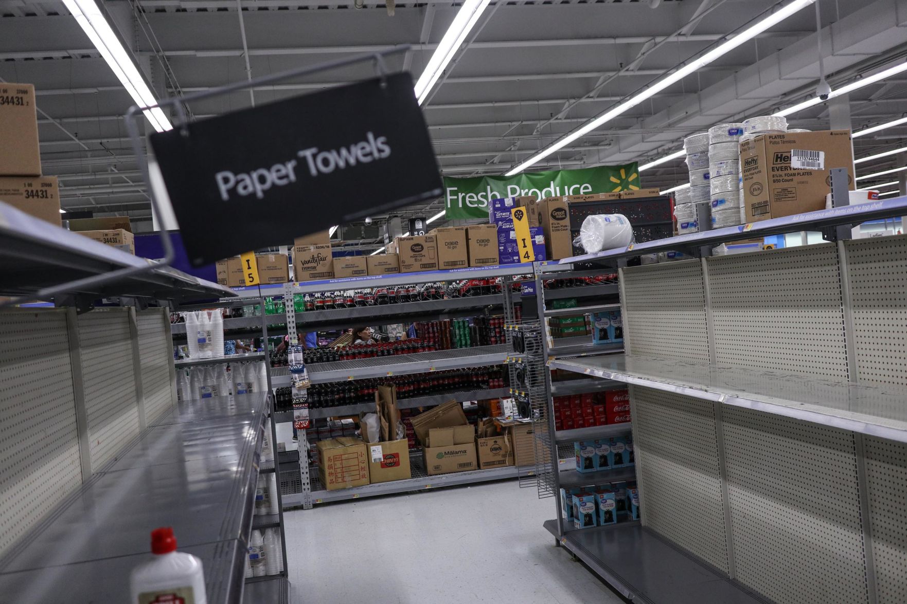 Empty shelves